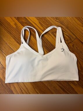 Gymshark White Double-Strap Sports Bra
